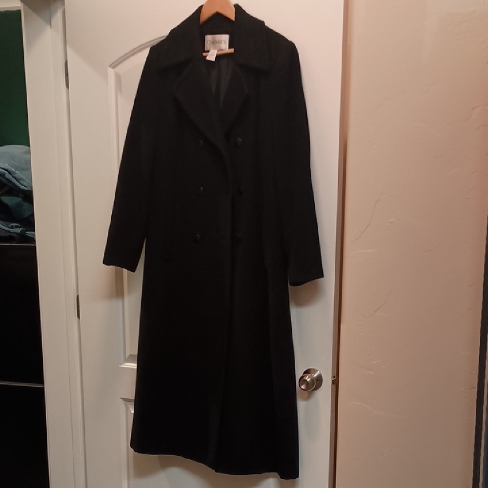Chadwick's Elegant Black Wool Dress Coat 12